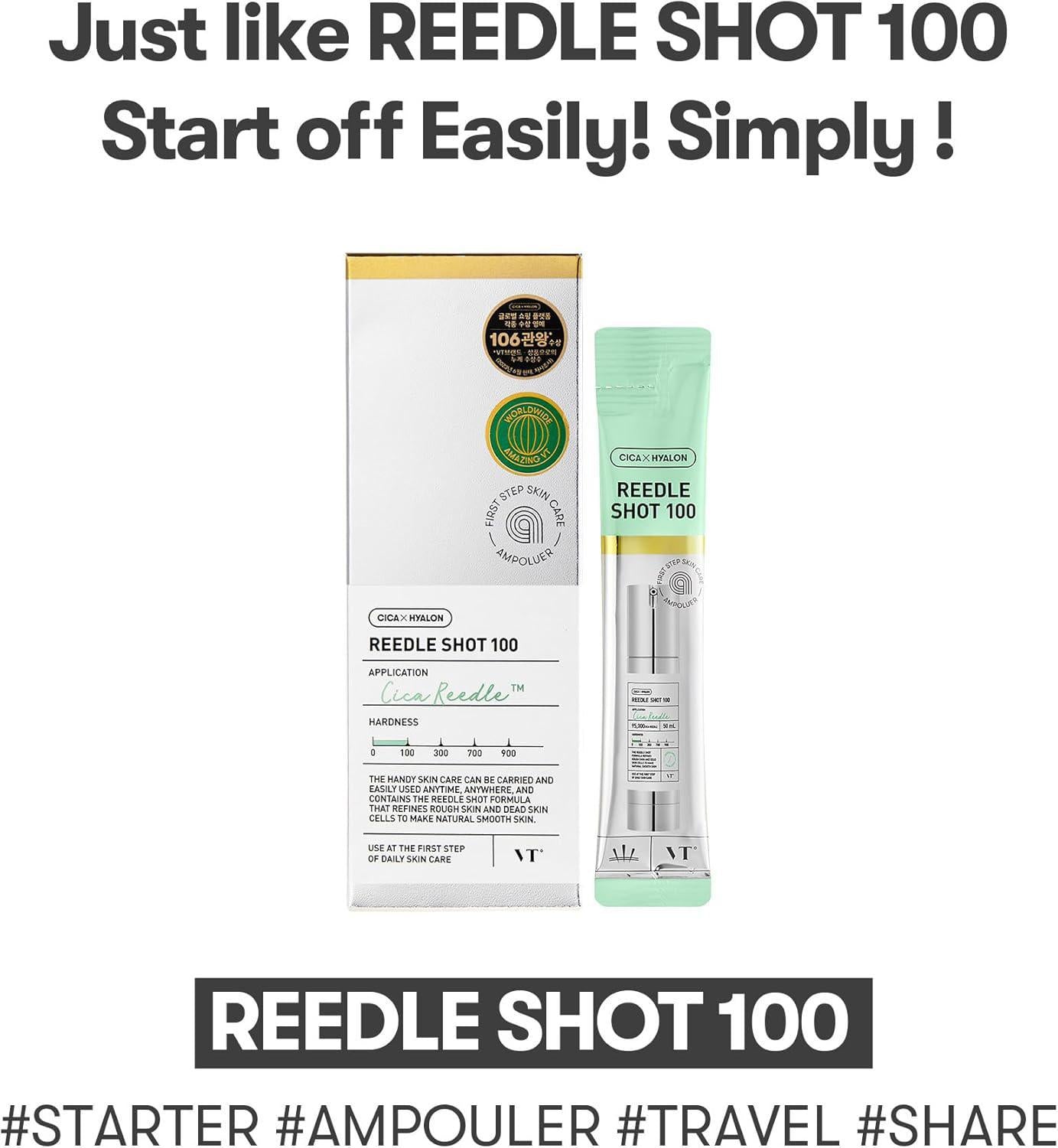 VT COSMETICS Reedle Shot 100 Ampouler 薇缔微晶胶原蛋白精华100安瓿瓶 2mL*7ea