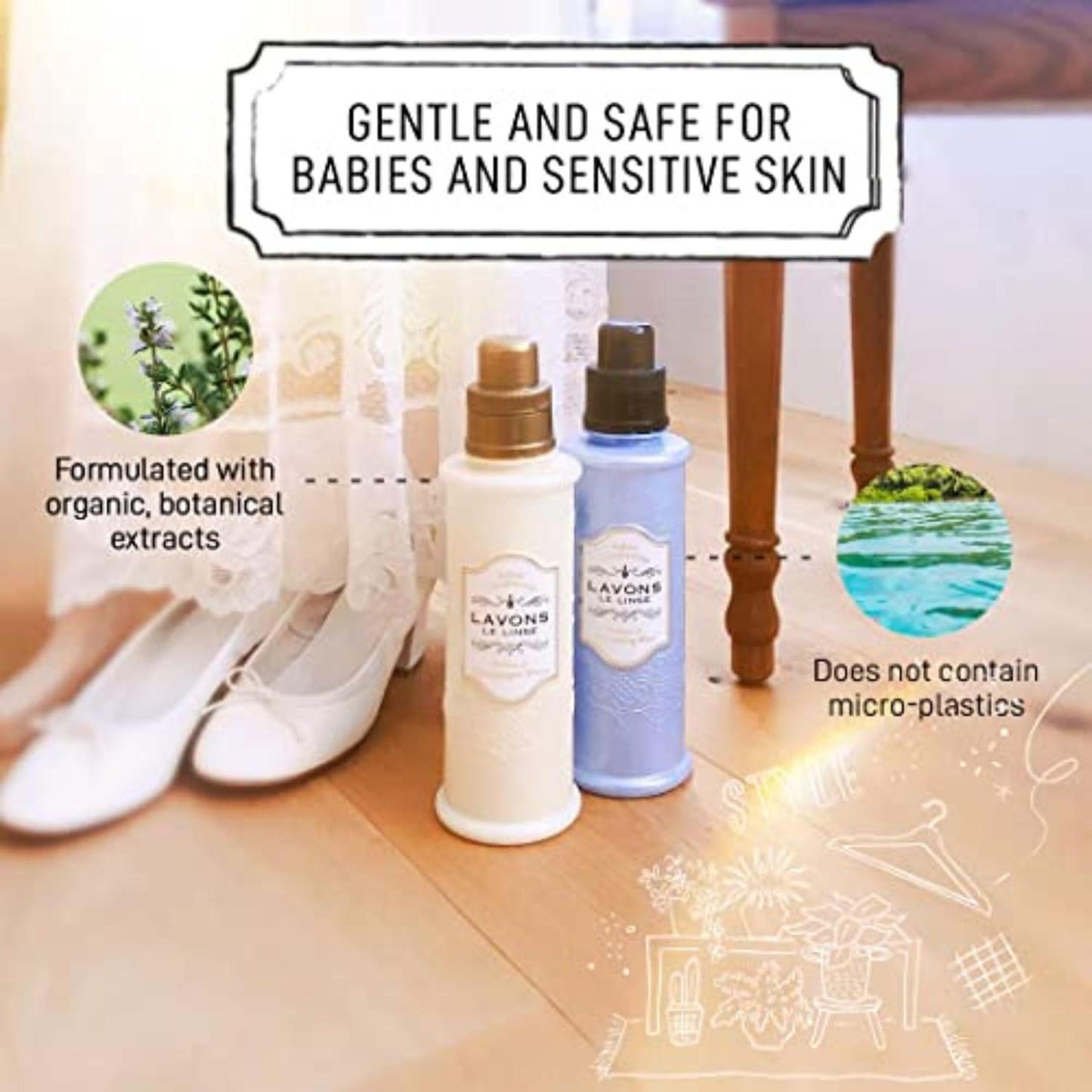 LAVONS Syarevons Gentle Laundry Detergent Luxury Relax 朗蓬恩温和不伤衣洗衣液 500mL