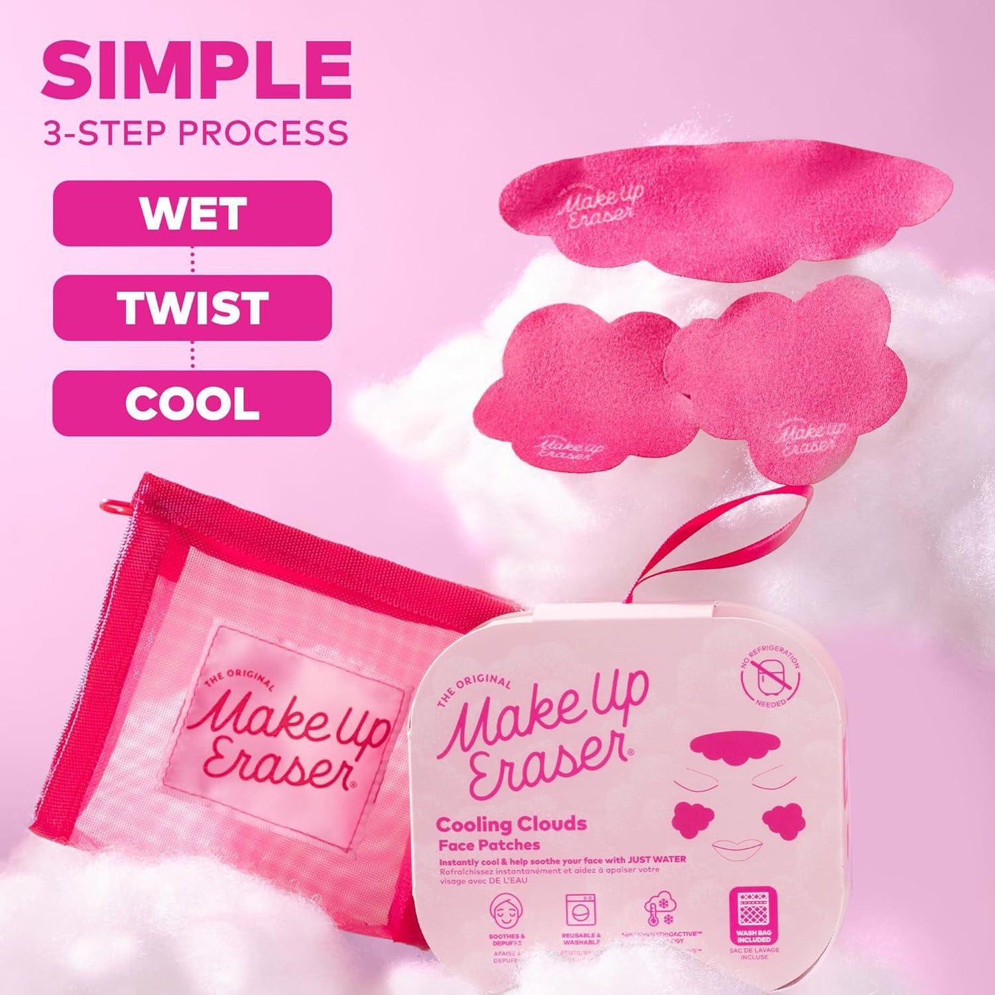 MakeUp Eraser Facial Cooling Clouds Reusable Patches Instant Cooling 玫卡瑞丝云朵面部清凉贴