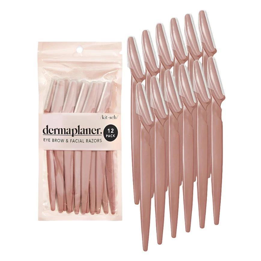 Kitsch Eco-Friendly Dermaplaner 12 pack 眉毛修剪器和面部剃须刀 12个