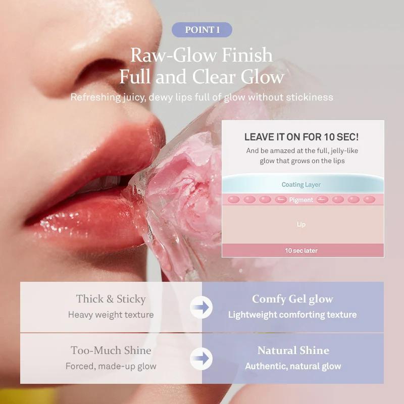 Hince Raw Glow Gel Tint 蕙思镜面水光唇釉