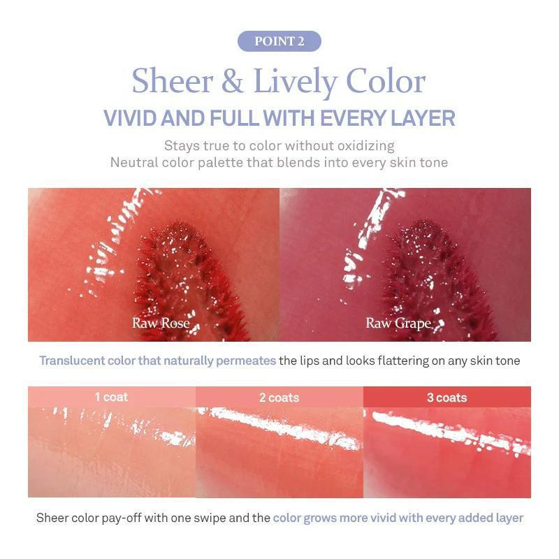 Hince Raw Glow Gel Tint 蕙思镜面水光唇釉