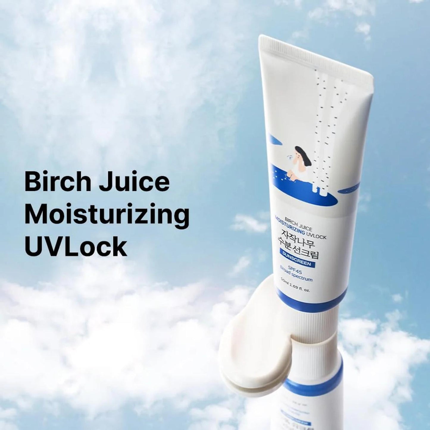 ROUND LAB Birch Juice Moisturizing Sunscreen SPF45 Broad Spectrum 50ml