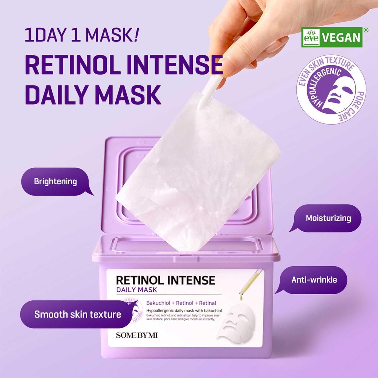 SOME BY MI Retinol Intense Daily Mask 莎柏蜜视黄醇强效日常面膜 30 Sheets