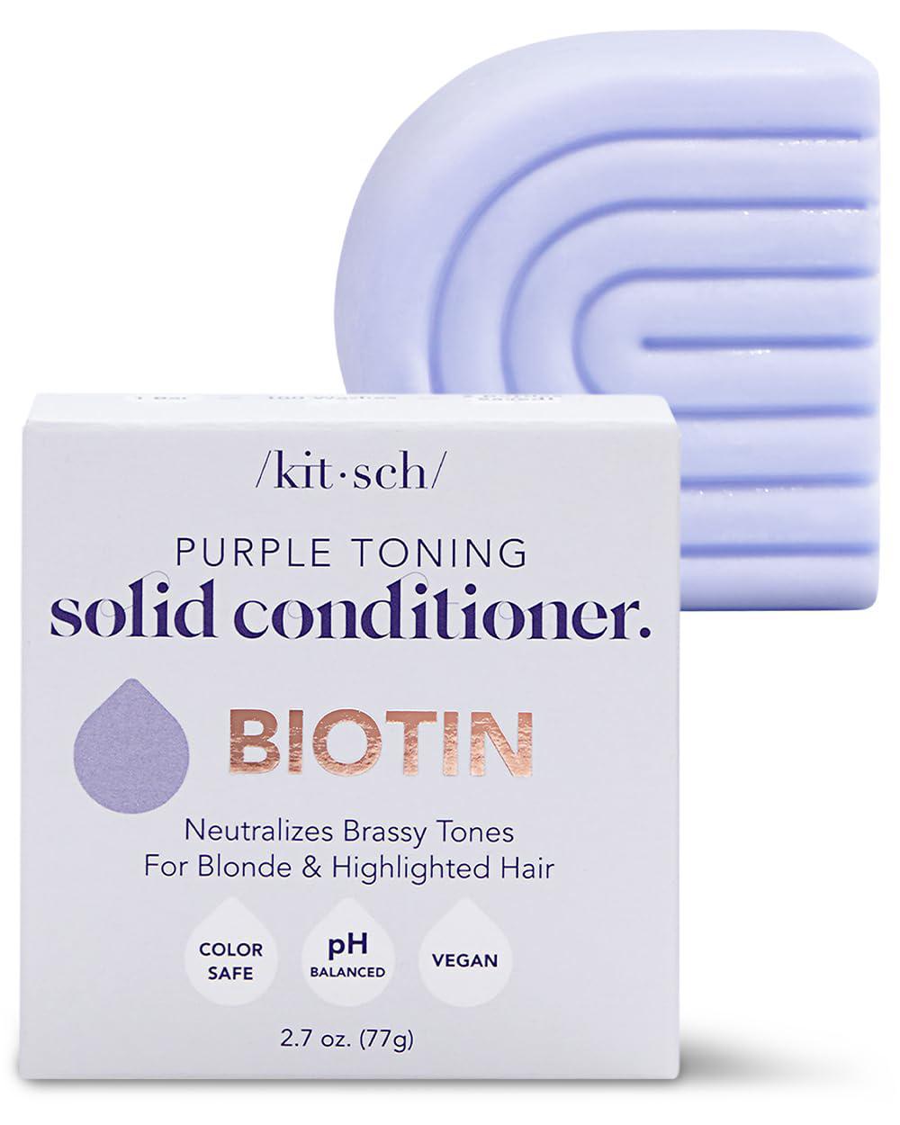 Kitsch Purple Toning Solid Conditioner Bar For Treated & Grey Hair 纯紫色固体护发素 2.7oz