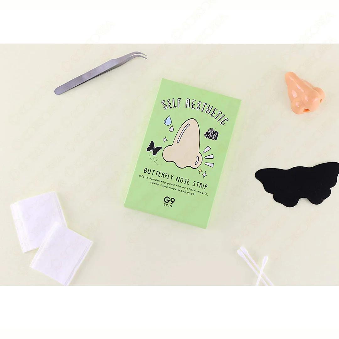 G9SKIN Self Aesthetic Butterfly Nose Strip 5pcs 蝴蝶鼻贴去黑头粉刺深层清洁紧致毛孔 5件