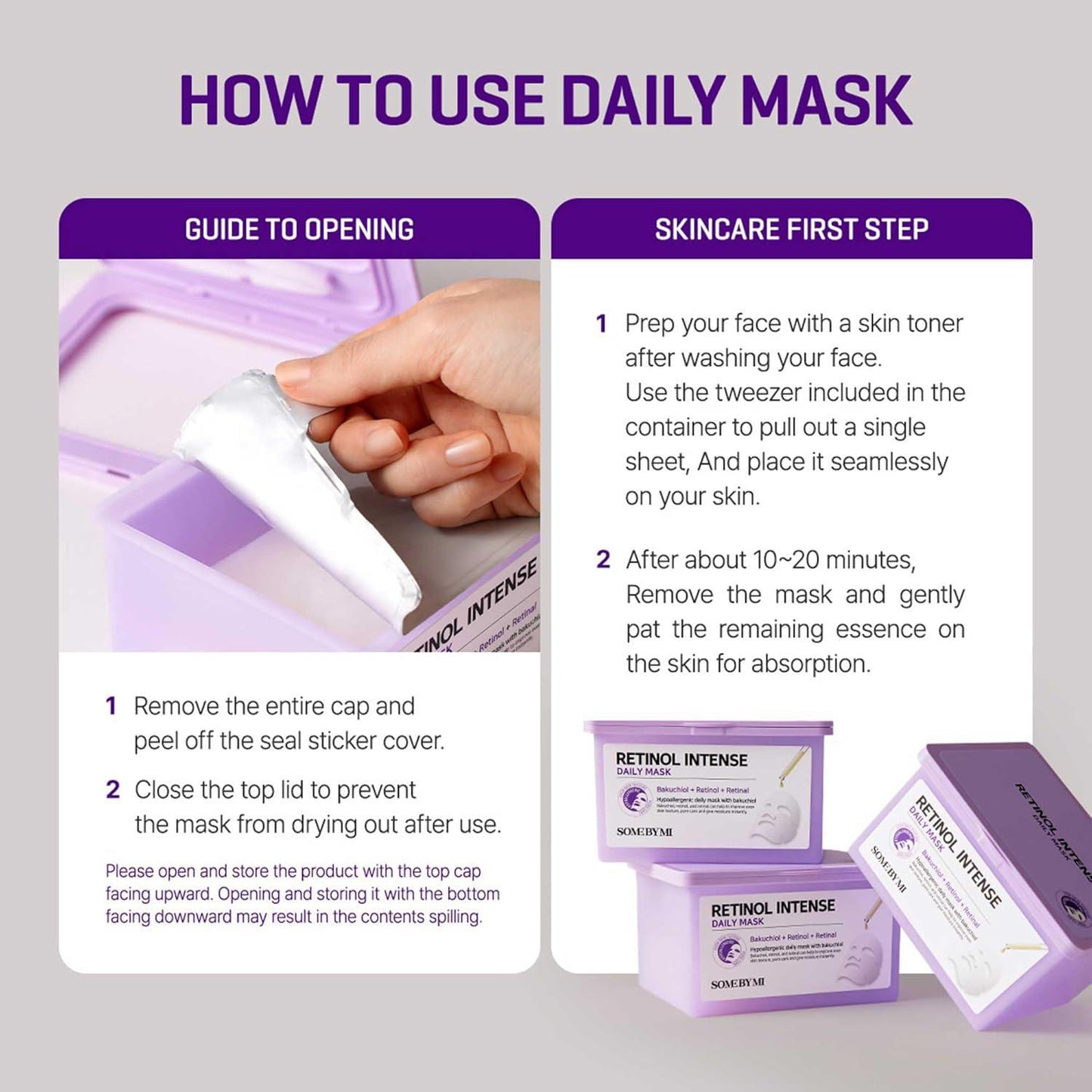 SOME BY MI Retinol Intense Daily Mask 莎柏蜜视黄醇强效日常面膜 30 Sheets