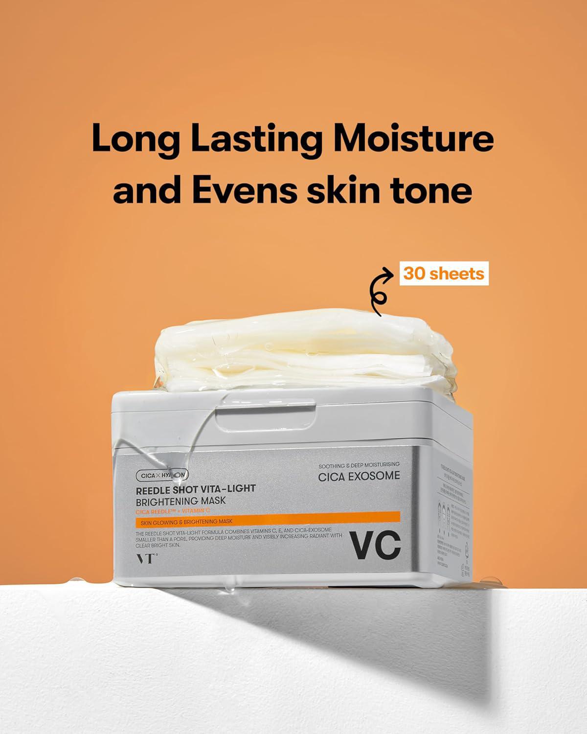 VT COSMETICS Reedle Shot Vita-light Brightening Mask 薇缔保湿滋养精华面膜 30片