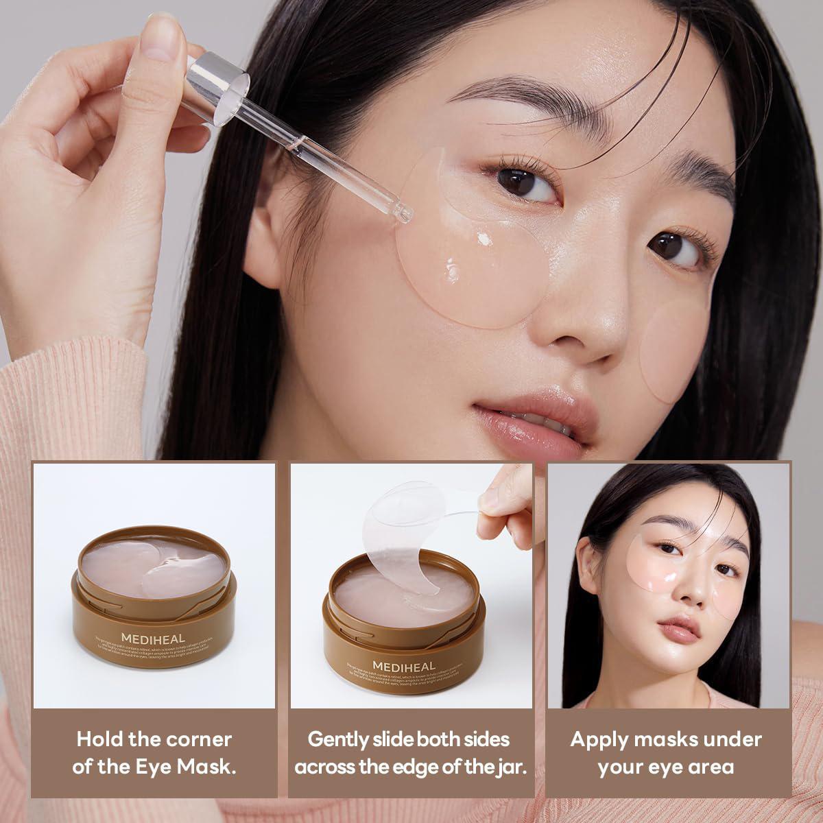 Mediheal Retinol Collagen Eye Ampoule Spot Patch 美迪惠尔视黄醇胶原蛋白保湿抗衰眼膜 60pcs
