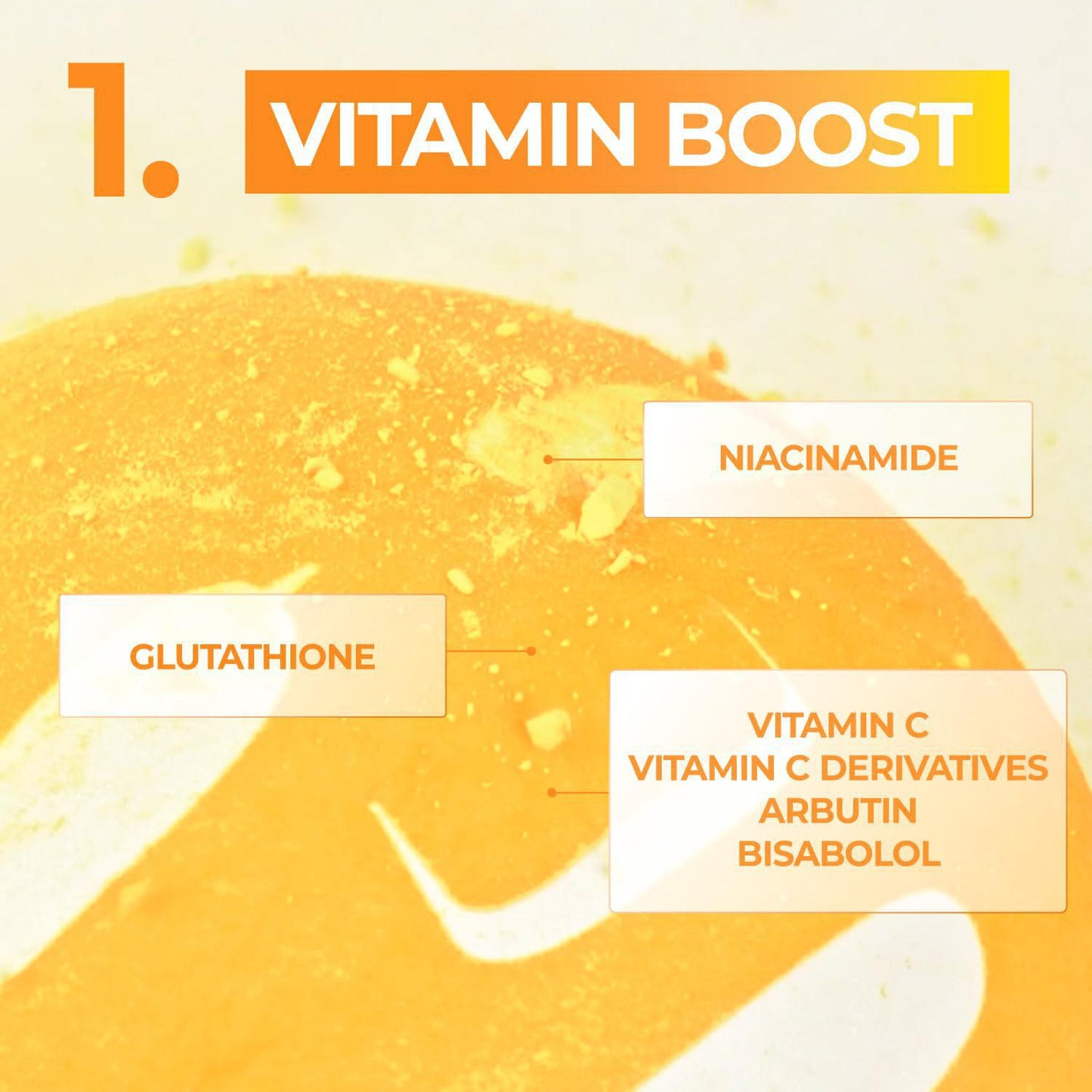 Numbuzin No.5 Vitamin Spotlight Sheet Mask 韩国数字5号谷胱甘肽和维生素C补水保湿提亮面膜 4ea