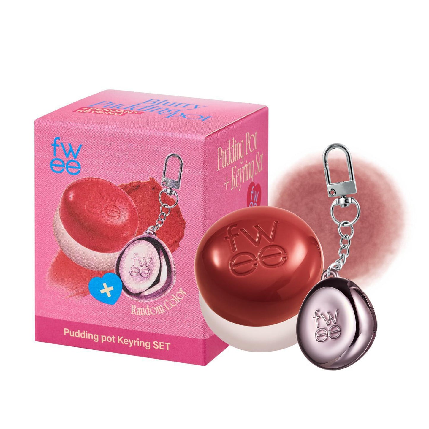 Fwee Lip & Cheek Blurry Pudding Pot With Keyring 韩国Fwee布丁哑光唇颊两用膏带钥匙圈 5g