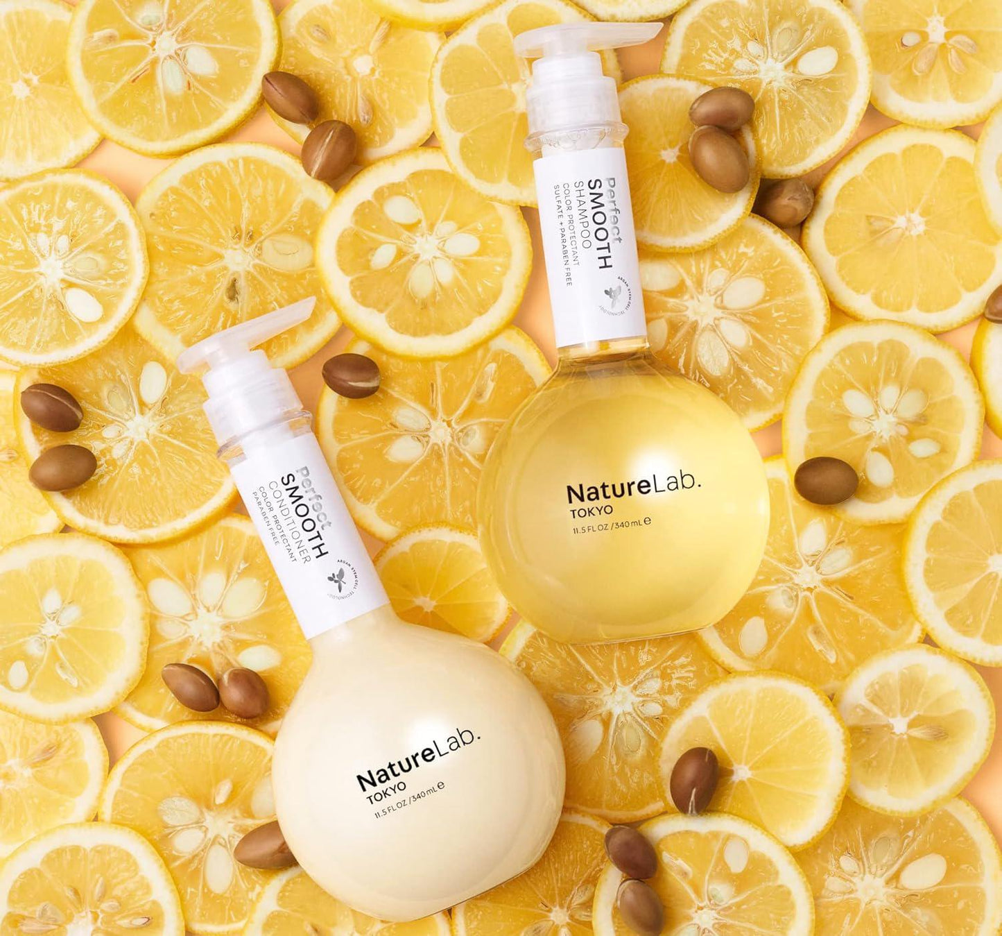 NatureLab Tokyo Perfect Smooth Shampoo & Conditioner 抚平毛躁滋润顺滑洗发护发二合一 340mL