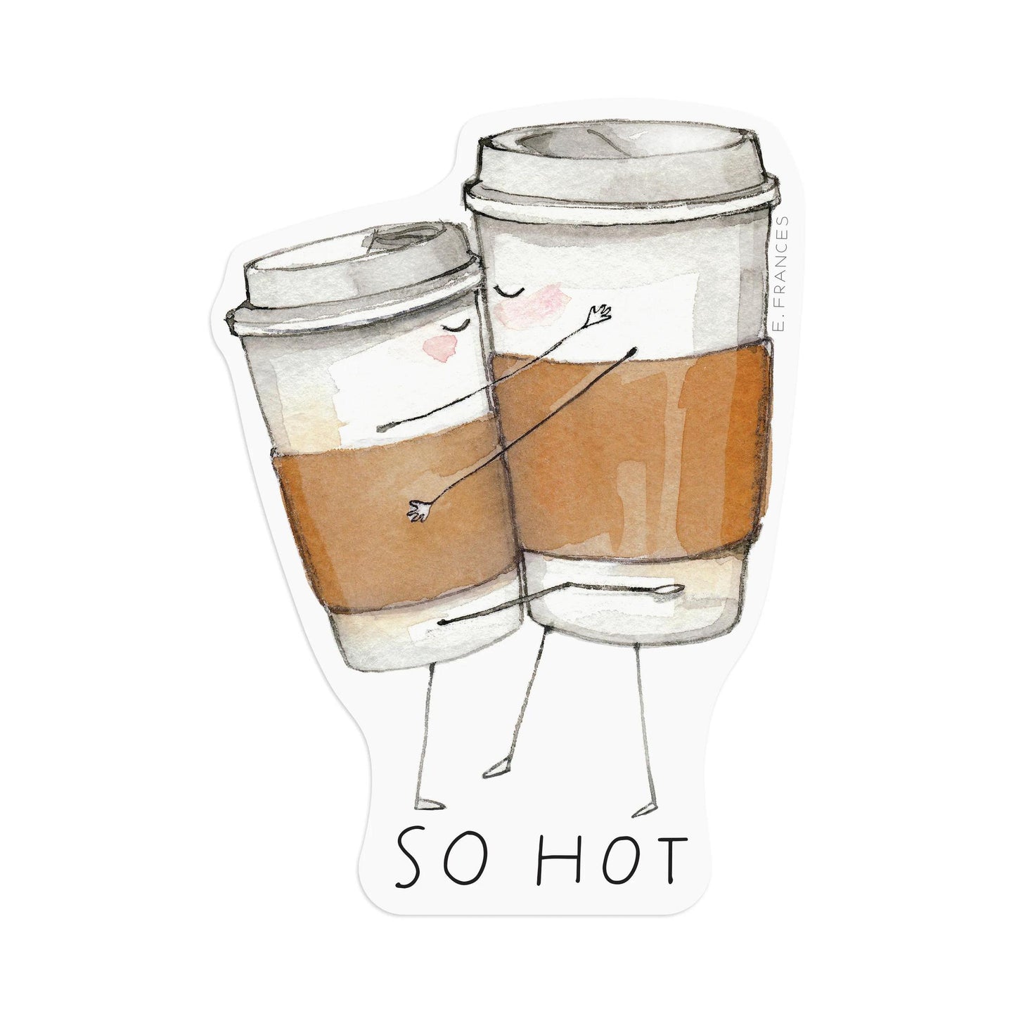 E. Frances Paper Sticker 水彩风格卡通贴纸