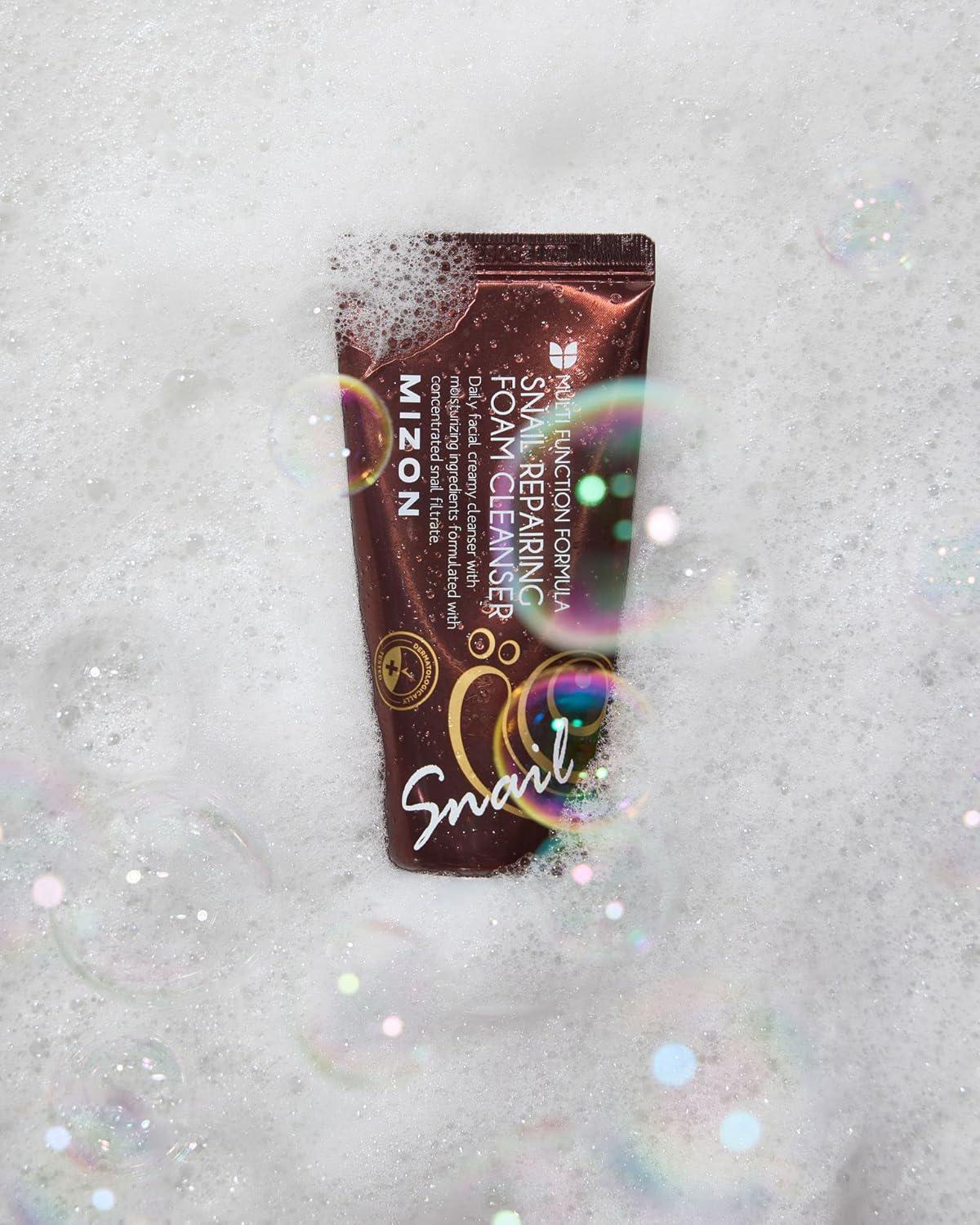 MIZON Snail Repairing Foam Cleanser 谜之芬蜗牛修复泡沫洁面乳 60mL