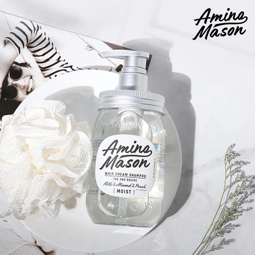 Amino Mason Moist Whip Cream Shampoo 2nd 日本Amino Mason超级氨基酸新版滋润修复型洗发水 450mL