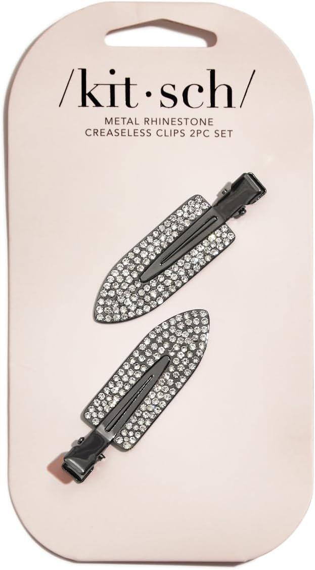 Kitsch Metal Rhinestone Creaseless Clips 2pc Set 金属水钻无痕发夹 2件
