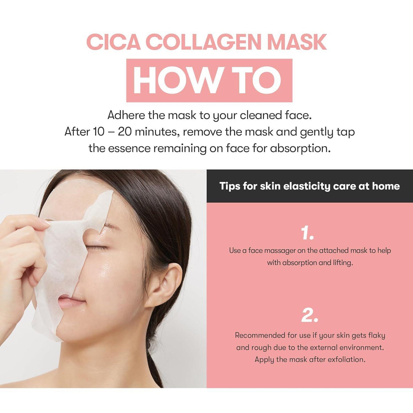 VT COSMETICS Cica Collagen Mask 薇缔微针精华两部曲面膜 30pcs