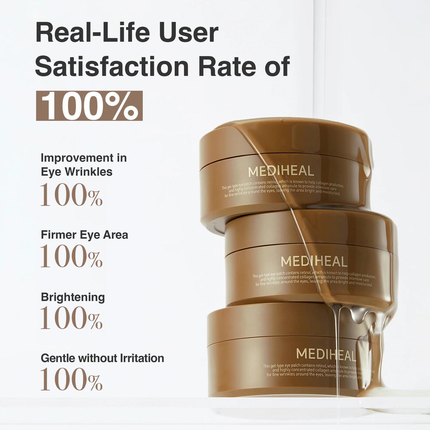 Mediheal Retinol Collagen Eye Ampoule Spot Patch 美迪惠尔视黄醇胶原蛋白保湿抗衰眼膜 60pcs