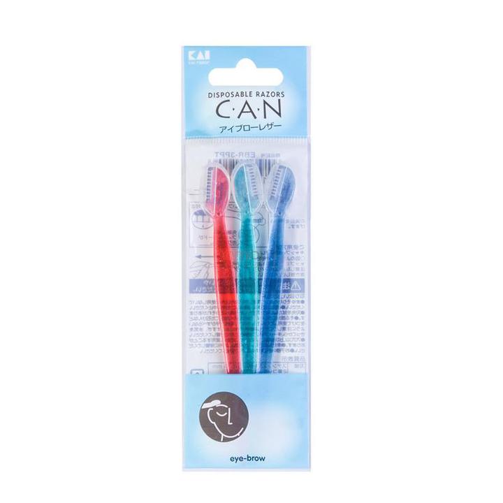 Kai Razor Disposable Razor L Shape 3pc 迷你修眉刀3枚