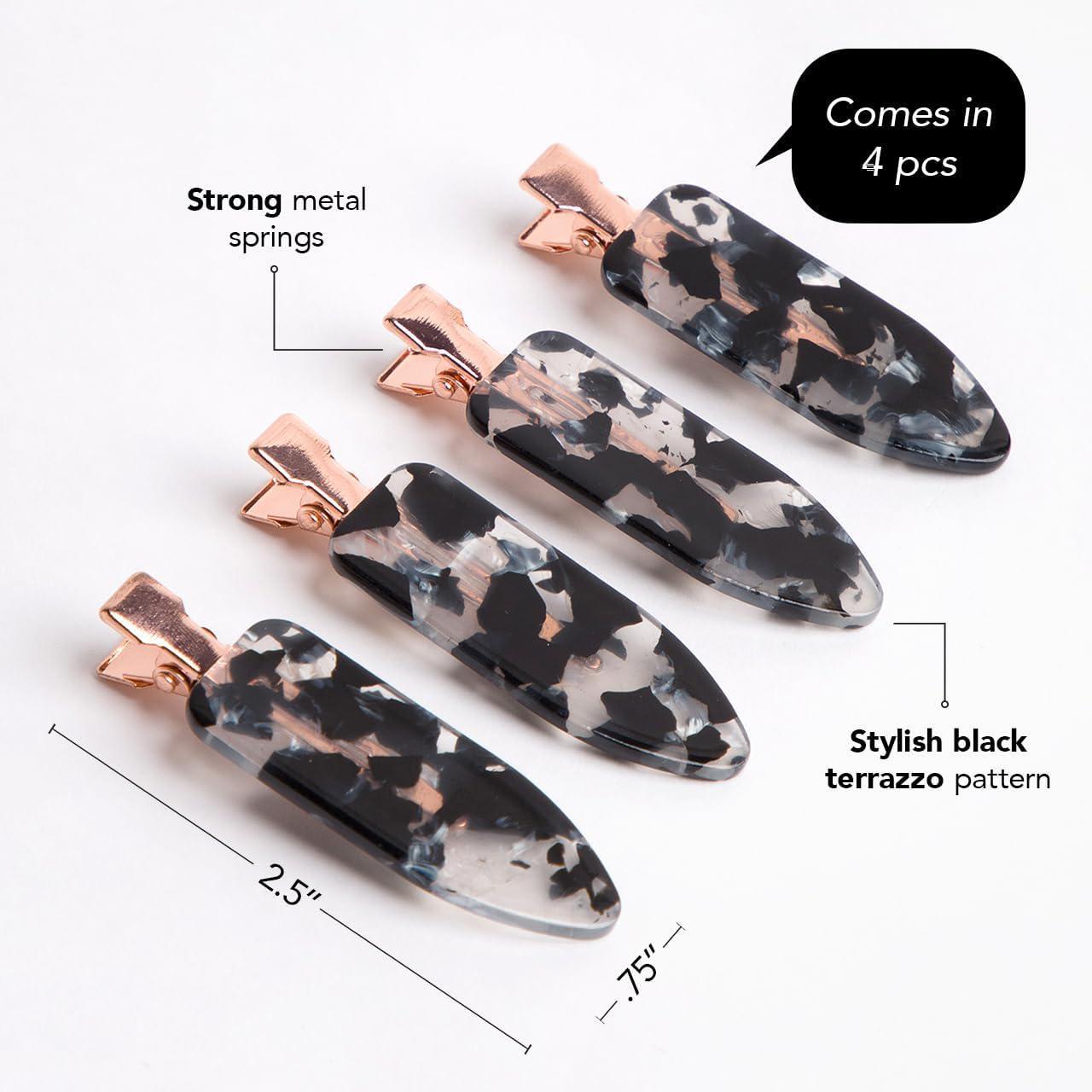 Kitsch Eco-Friendly Creaseless Clips 4pc Set 碎发发夹头发无痕发夹4个