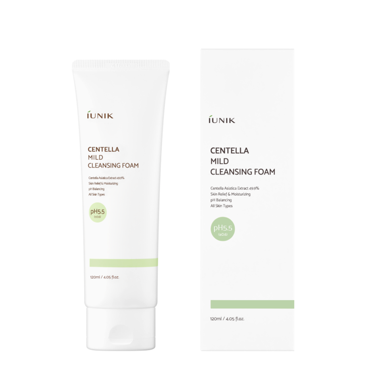 IUNIK Centella Mild Cleansing Foam 艾侑妮积雪草温和洁面泡沫 120mL