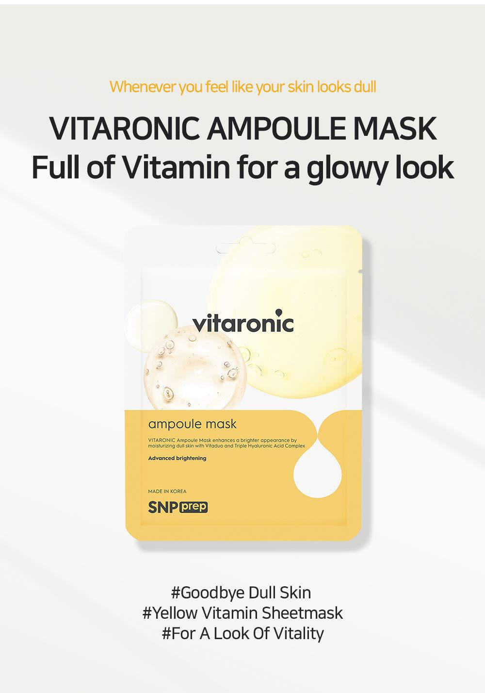 SNP Prep Vitaronic Ampoule Mask 韩国SNP安瓿精华面膜 10pcs