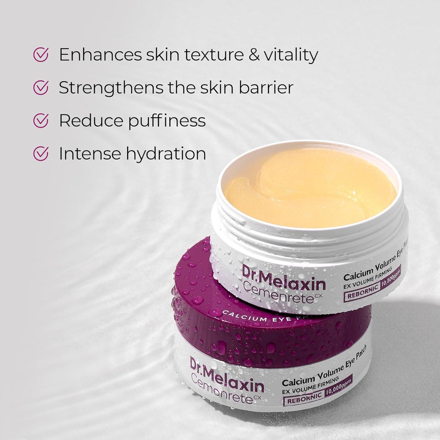 Dr.Melaxin Cemenrete Calcium Volume Eye Patch 活性钙离子淡化黑眼圈细纹眼膜 60ea