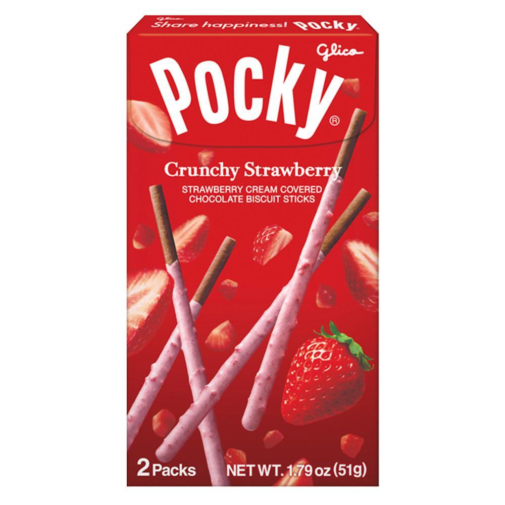 Glico Crunchy Strawberry 固力果草莓涂层棒饼干脆棒
