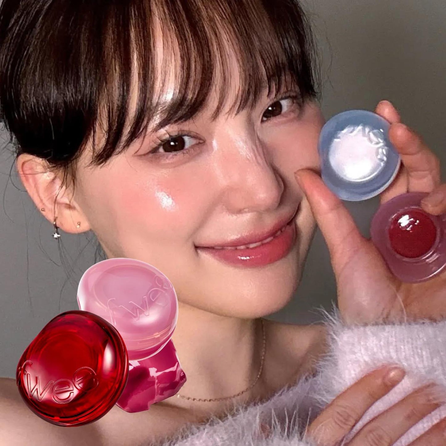 Fwee Keyring Lip & Cheek Glowy Jelly Pot 韩国Fwee唇颊两用亮泽果冻唇釉 4g