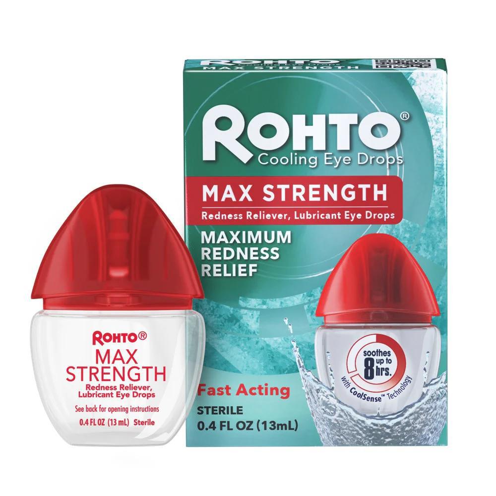 Rohto Mentholatum Max Strength Redness Relief Eye Drops 乐敦曼秀雷敦强效抗红眼药水 13mL