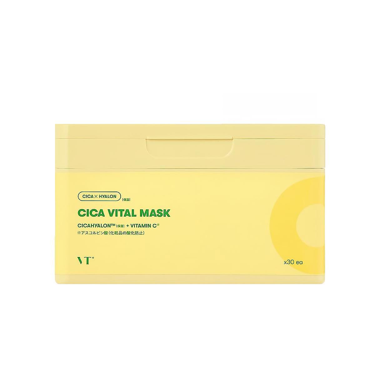 VT COSMETICS Cica Vital Mask 薇缔积雪草胶原蛋白维生素舒缓面膜 30ea