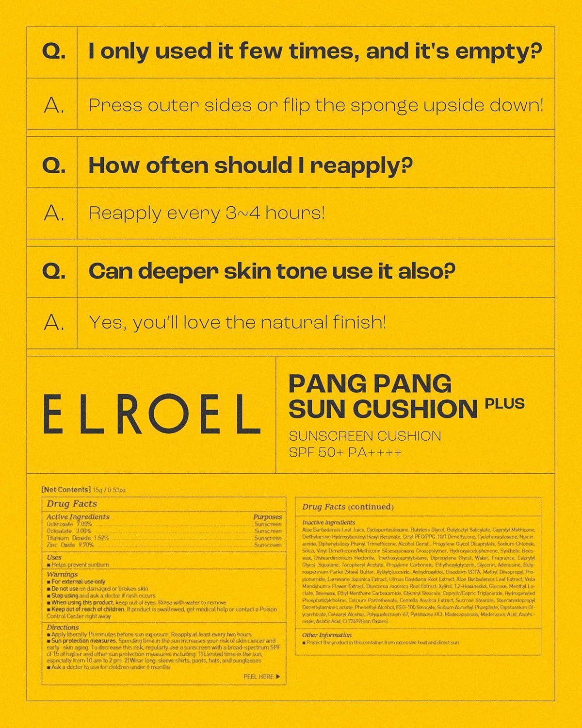 ELROEL Pang Pang Cushion Plus 韩国ELROEL防晒气垫 SPF50+ PA++++