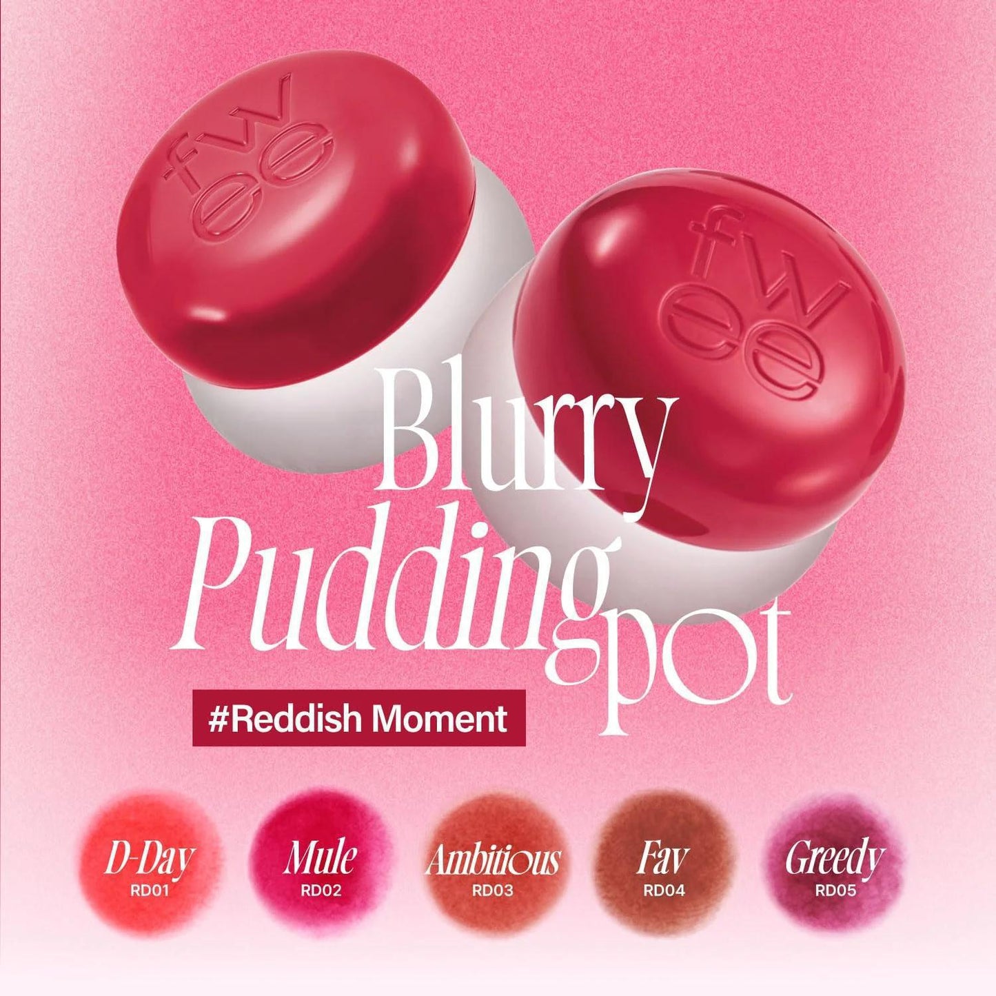 Fwee Lip & Cheek Blurry Pudding Pot 韩国Fwee布丁哑光唇颊两用膏 5g