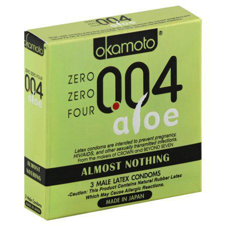 Okamoto 0.04 Aloe Condom 3pc 冈本0.04安全套3入(芦荟湿润)