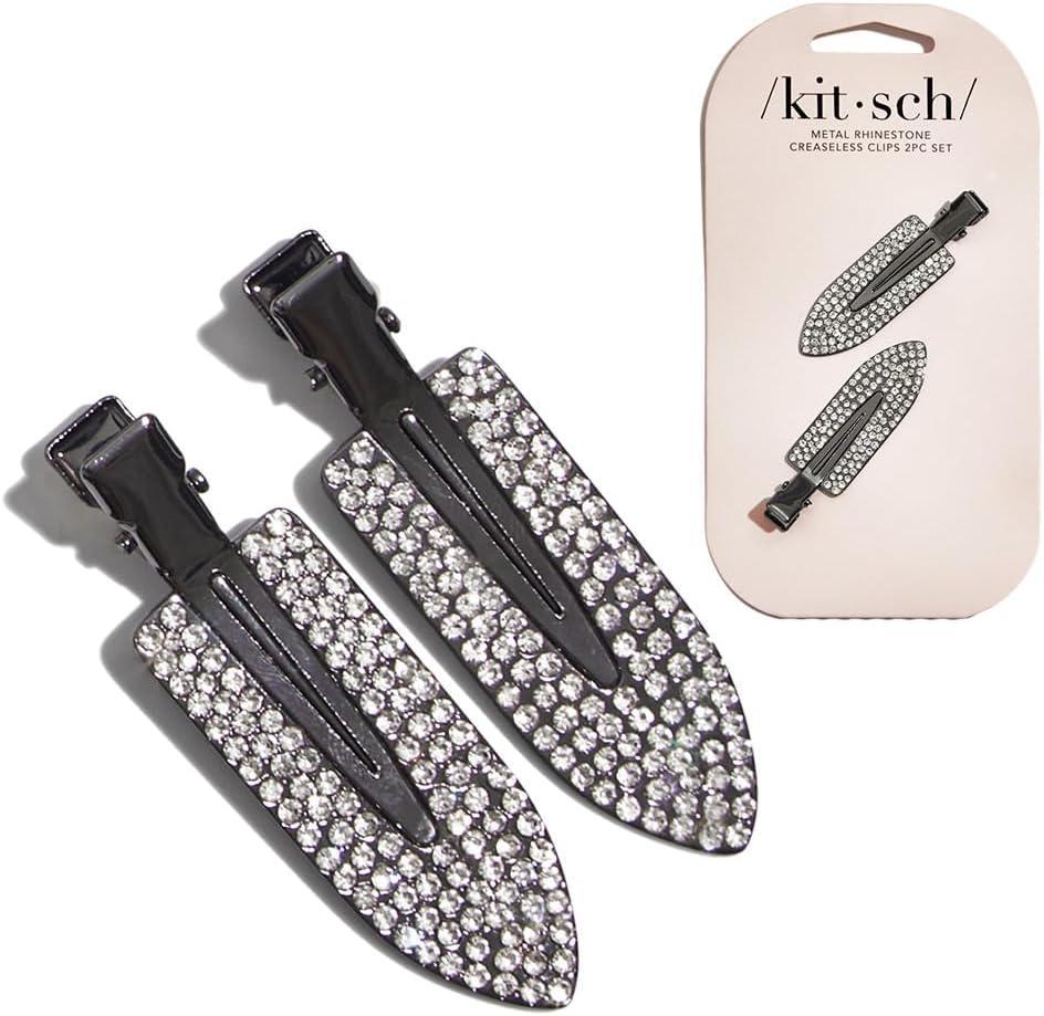 Kitsch Metal Rhinestone Creaseless Clips 2pc Set 金属水钻无痕发夹 2件
