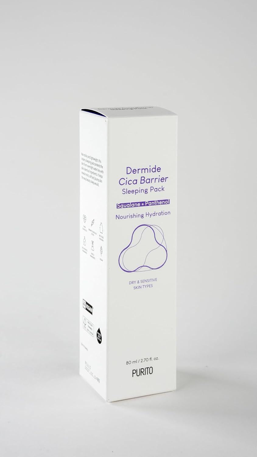 Purito SEOUL Dermide Cica Barrier Sleeping Pack 韩国积雪草睡眠免洗面膜补水舒缓屏障夜间修复 80mL