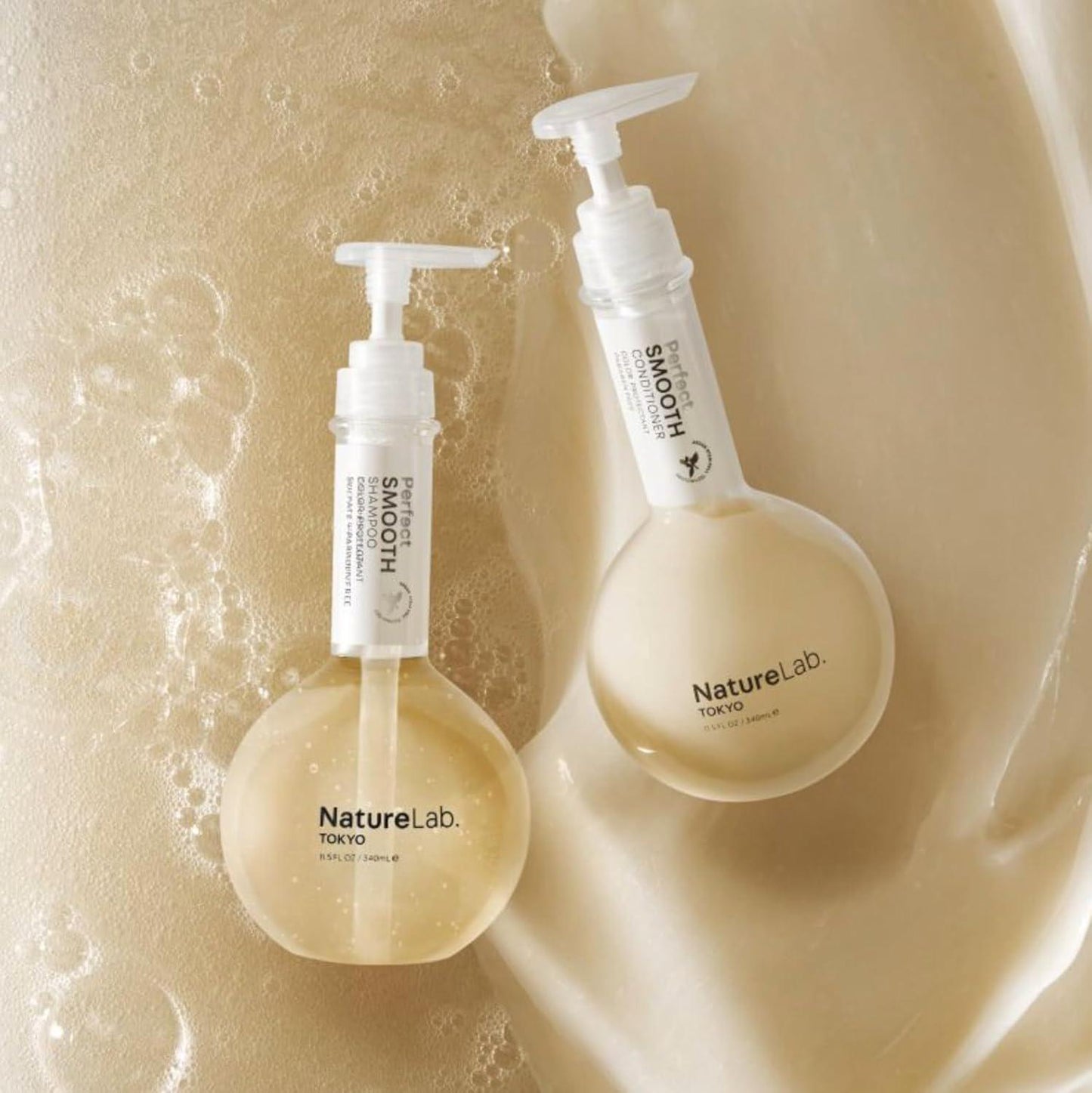 NatureLab Tokyo Perfect Smooth Shampoo & Conditioner 抚平毛躁滋润顺滑洗发护发二合一 340mL