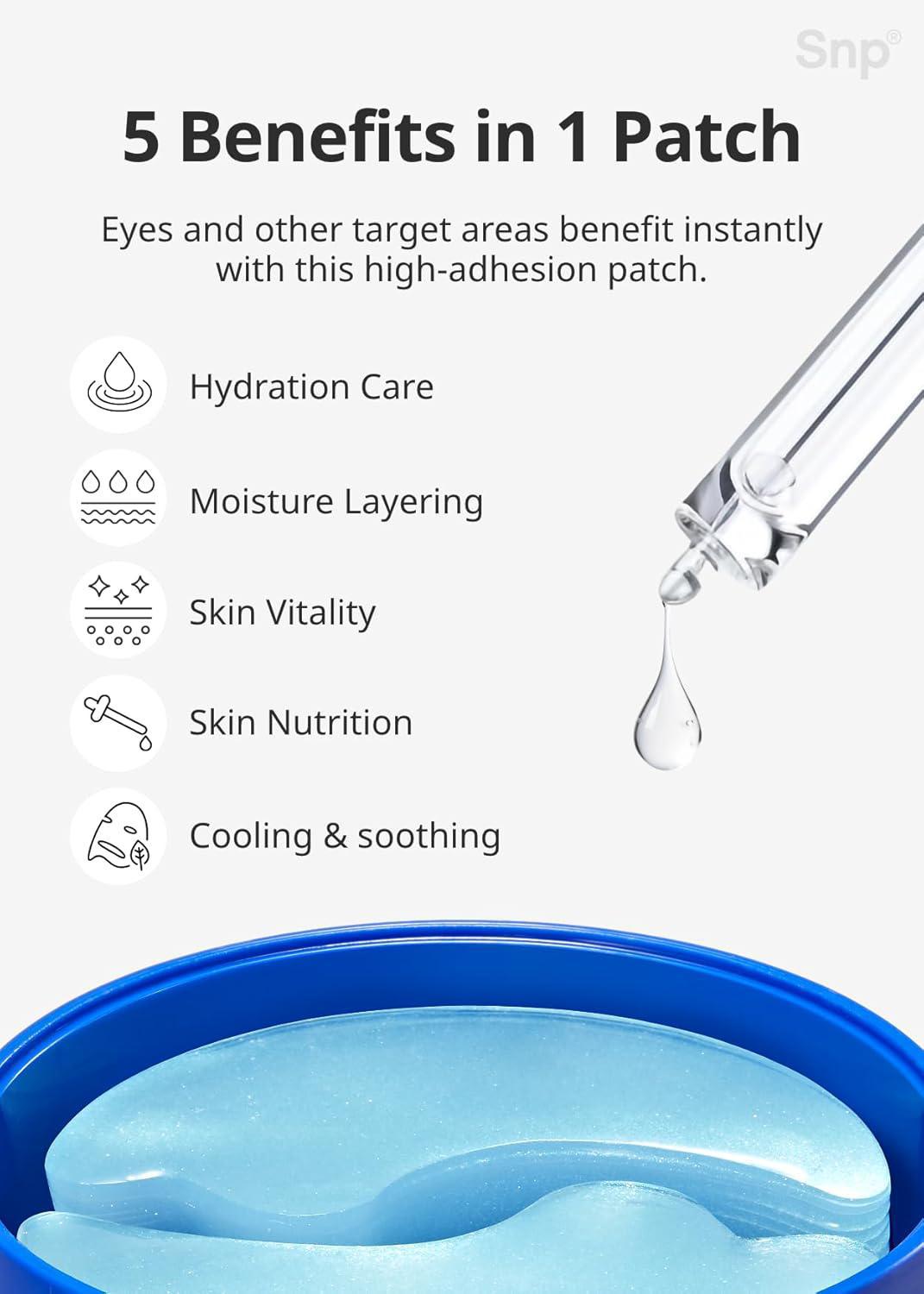 SNP Bird's Nest Moisturizing Eye Patch 韩国SNP燕窝保湿眼膜 60pcs