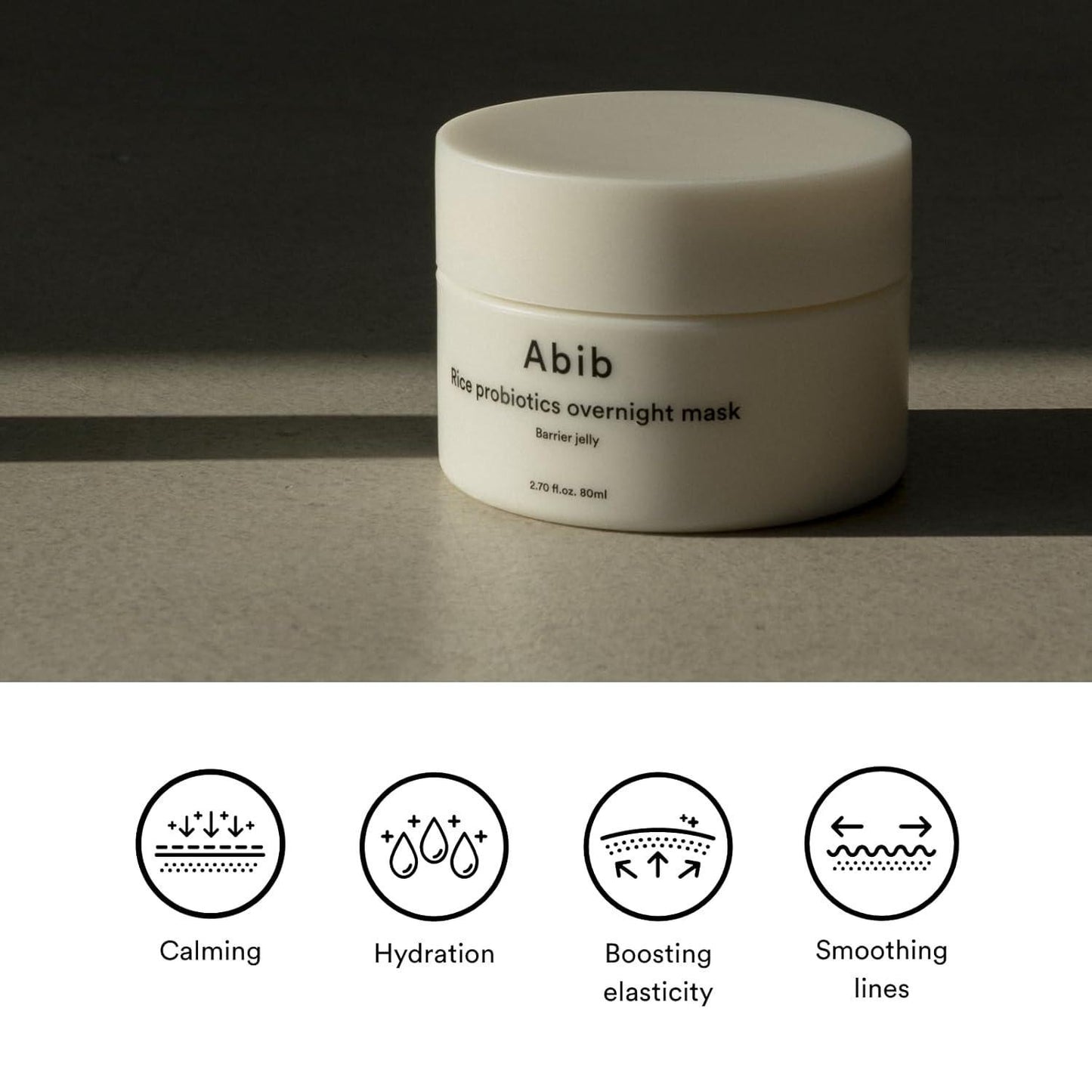 Abib Rice Probiotics Overnight Mask Barrier Jelly 阿彼芙大米益生菌涂抹式睡眠面膜 80mL