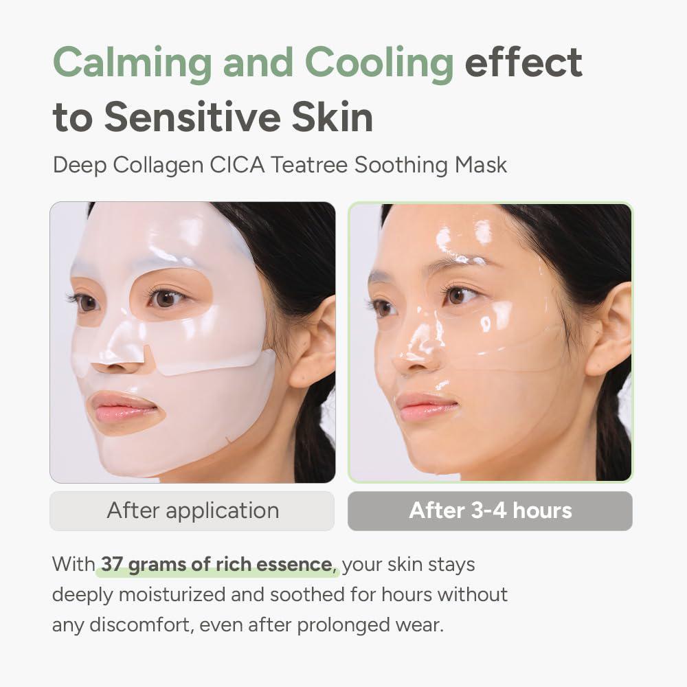 Sungboon Editor Deep Collagen Cica Teatree Soothing Mask 韩国Sungboon Editor深层胶原蛋白茶树隔夜面膜 4ea