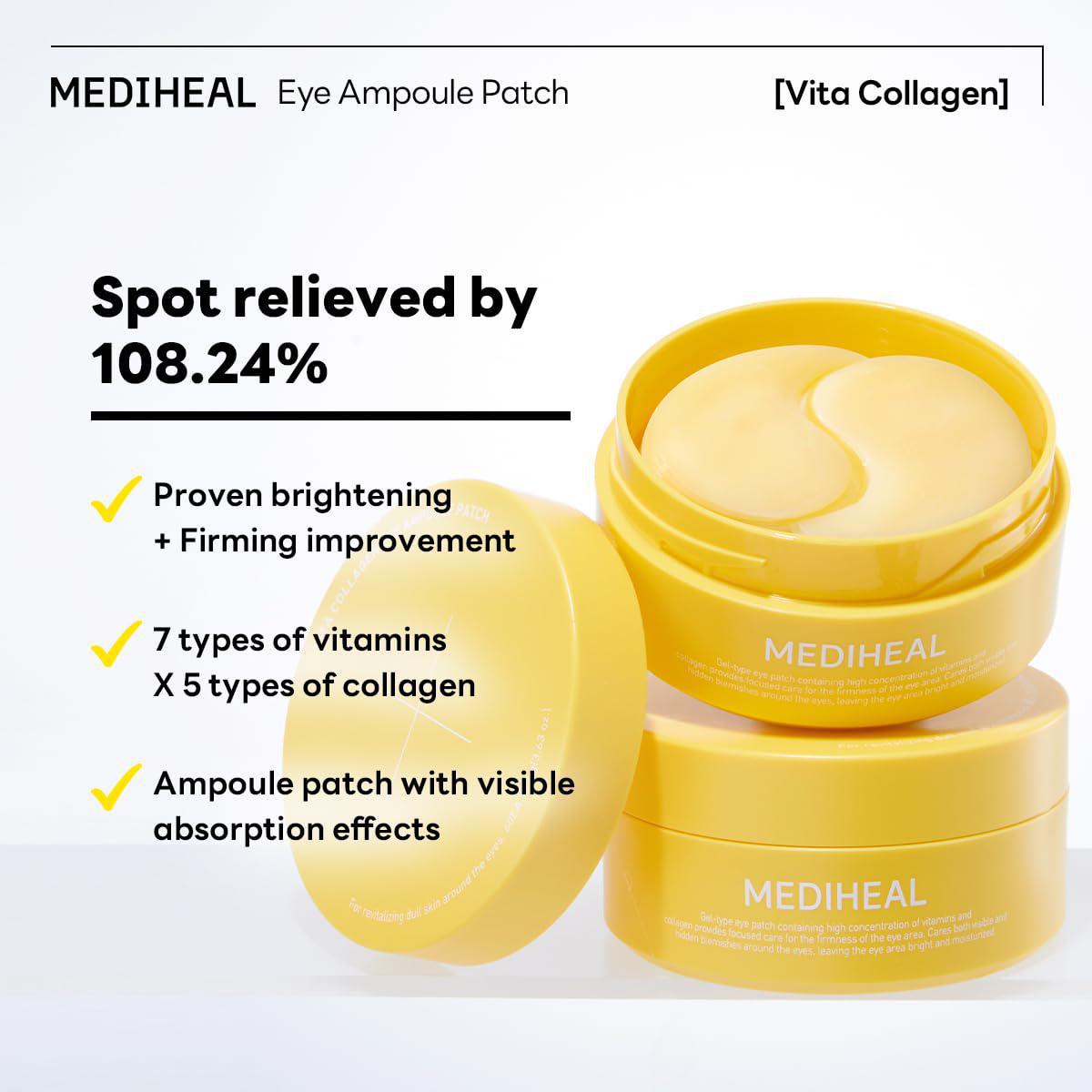 Mediheal Vita Collagen Eye Ampoule Patch 美迪惠尔视黄醇胶原蛋白保湿抗衰眼膜 60pcs