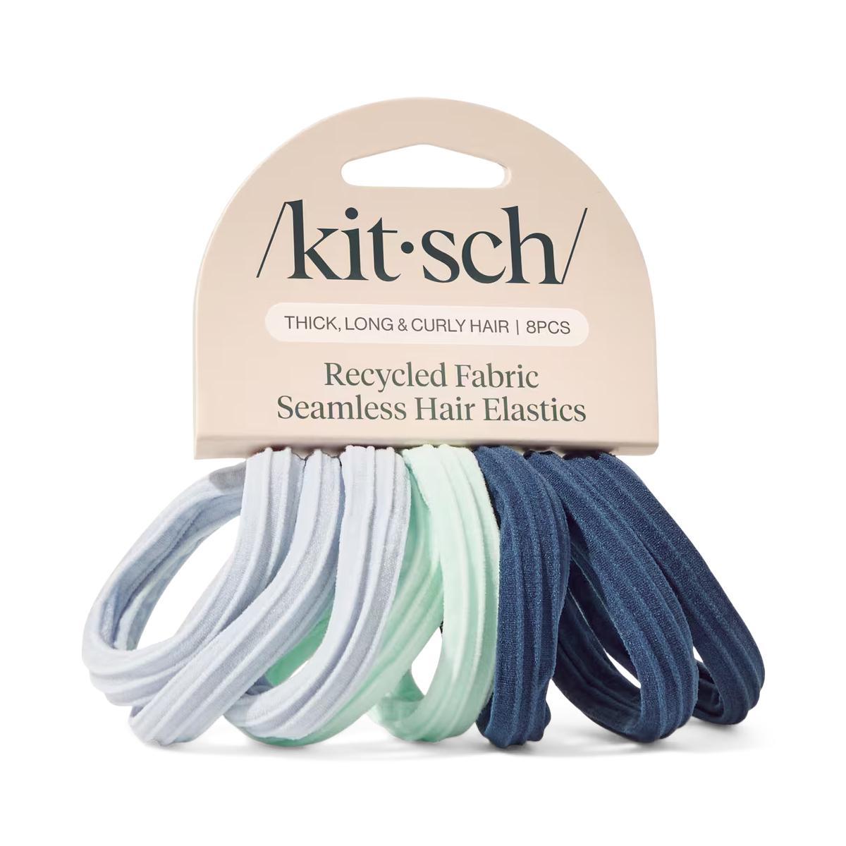 Kitsch Recycled Seamless Hair Elastics 8pc Set 无缝松紧发圈8件套