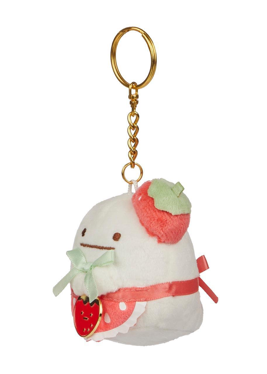 San-X Sumikkogurashi Obake San-X Original Strawberry Series Keychain 日本角落生物可爱钥匙扣挂件 1个