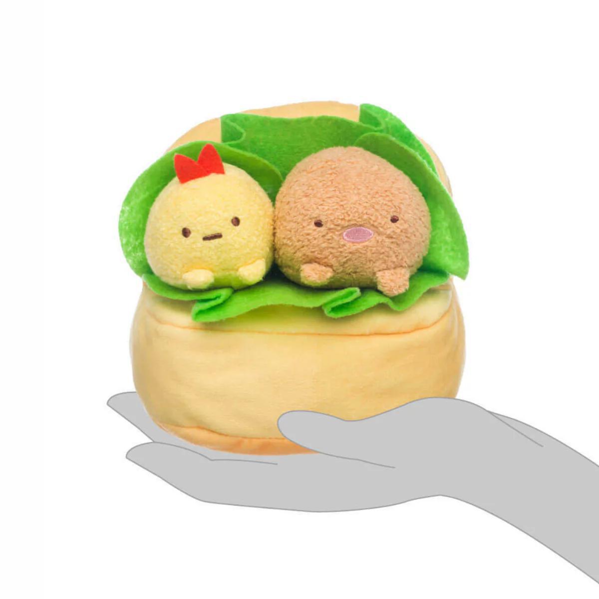 San-X Sumikko Gurashi Original Tonkatsu and Ebi Sandwich Plush 角落生物原创炸猪排和炸虾尾三明治毛绒玩具