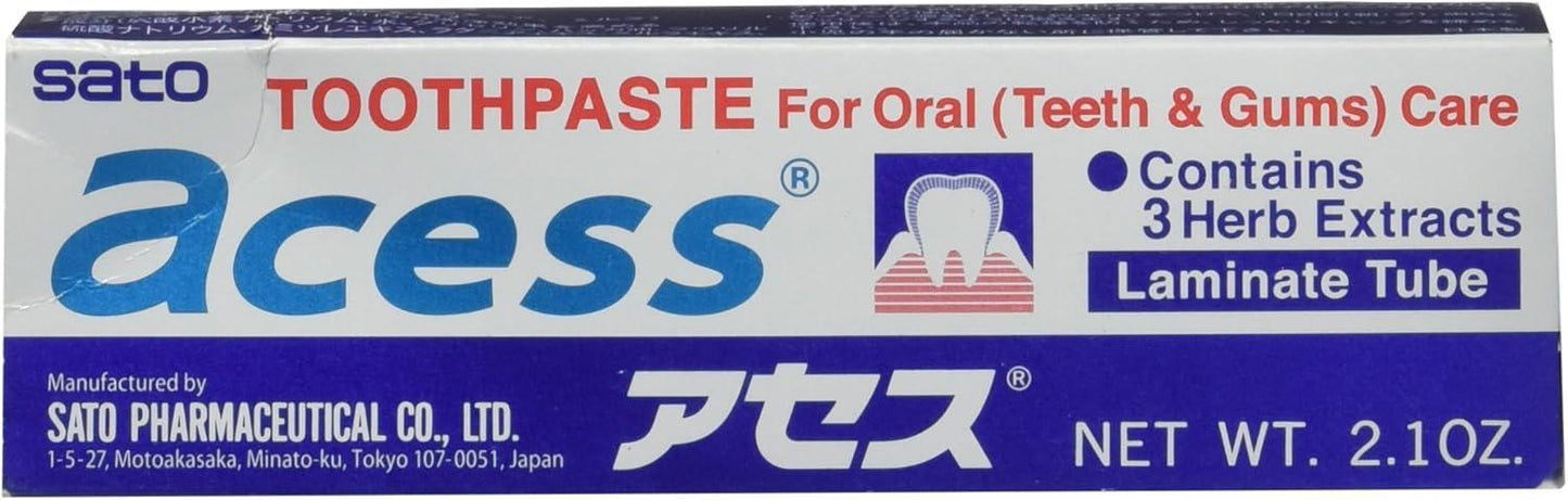 Sato Pharmaceutical Access Toothpaste 佐藤制药缓解牙周炎牙龈敏感牙膏竹盐