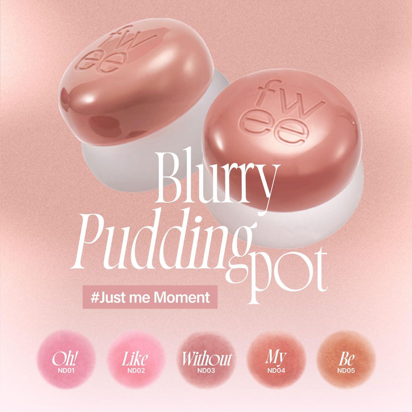 Fwee Lip & Cheek Blurry Pudding Pot 韩国Fwee布丁哑光唇颊两用膏 5g