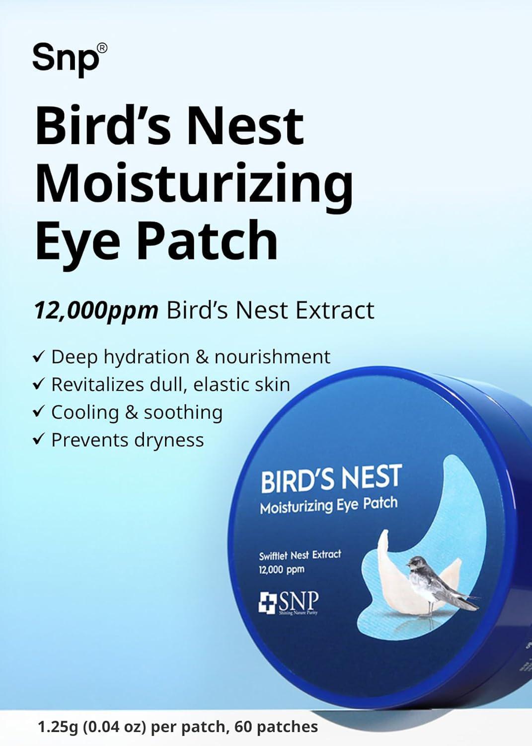 SNP Bird's Nest Moisturizing Eye Patch 韩国SNP燕窝保湿眼膜 60pcs