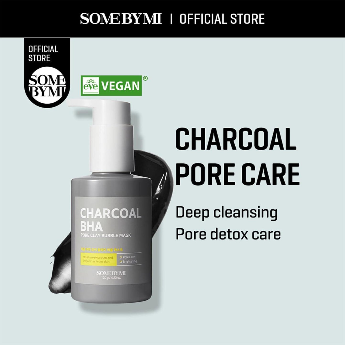 SOME BY MI Charcoal Bubble Clay Pore Mask 莎柏蜜木炭粘土泡沫面膜 120g