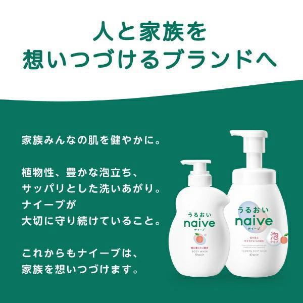 Kracie Naive Foam Body Soap Kinmoksei Pump 嘉娜宝桃子味泡沫沐浴露 600ml
