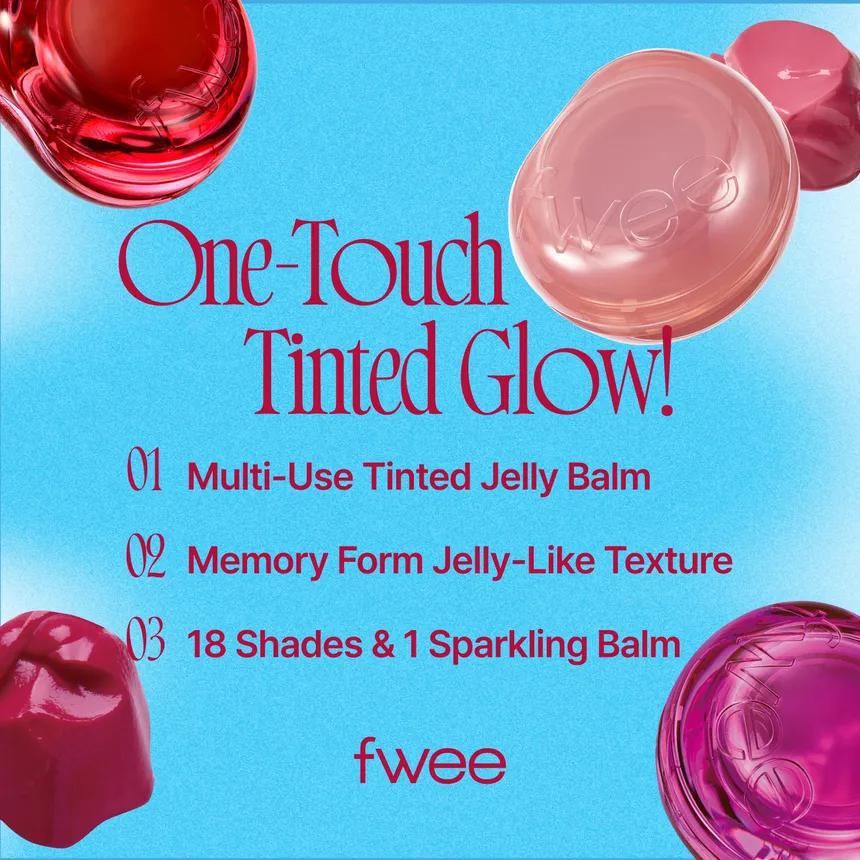 Fwee Keyring Lip & Cheek Glowy Jelly Pot 韩国Fwee唇颊两用亮泽果冻唇釉 4g